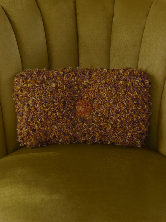 CELESTE CUSHION TAPIOCA WITH BUTTON