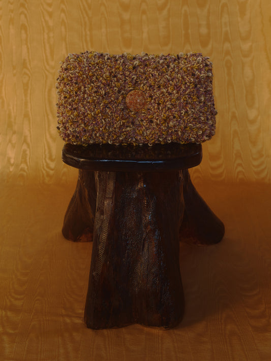 CELESTE CUSHION TAPIOCA WITH BUTTON